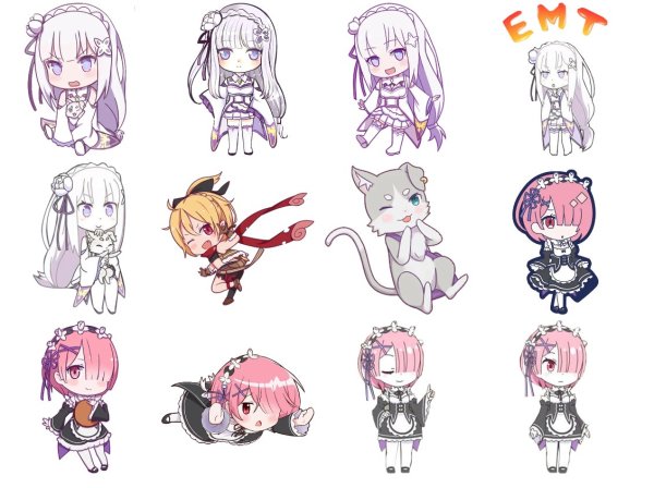 Аниме Стикеры Ре Зеро