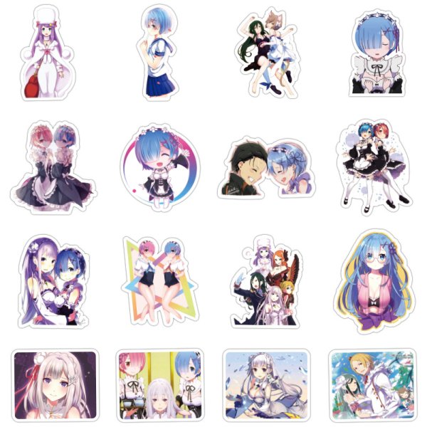 Наклейки аниме Ре Зеро