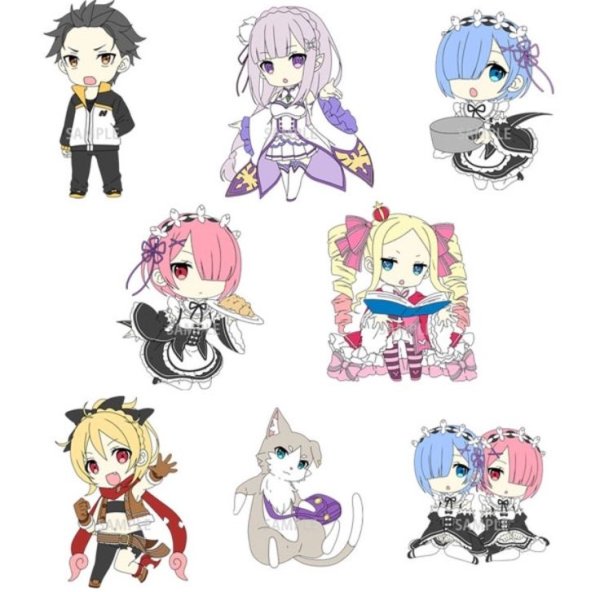 Ре Зеро Чиби наклейки