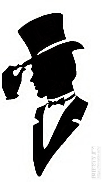 Силуэт в шляпе мужской