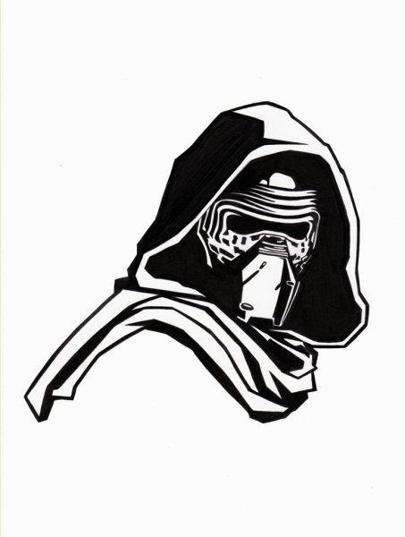 Кайло РЕН черно белые