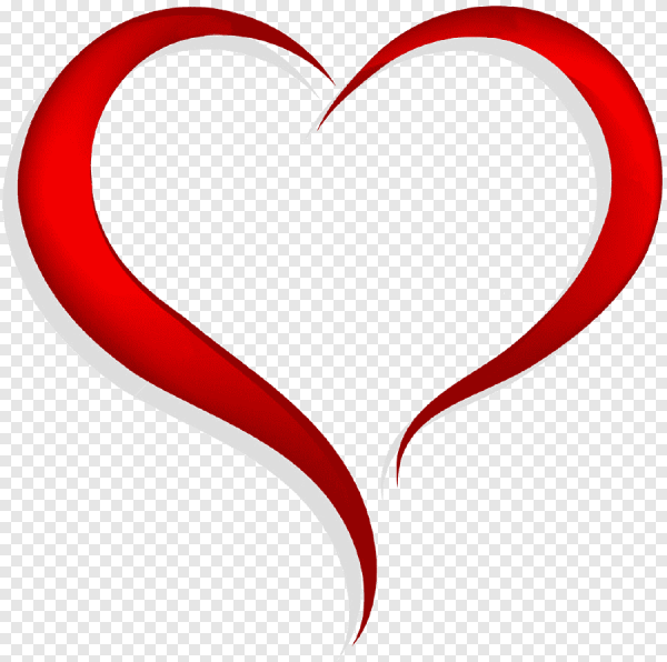 Силуэт сердца на прозрачном фоне