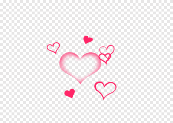 Сердечки на прозрачном фоне
