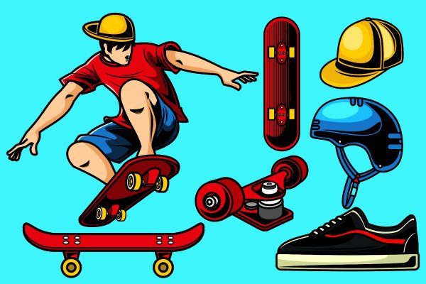 Скейтбордист иллюстрация