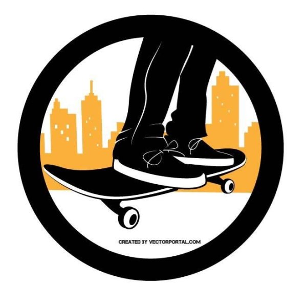Логотип скейтбордистов