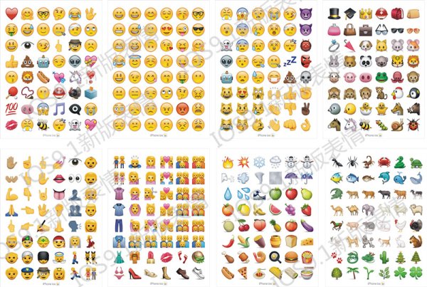 Смайлики на одном листе