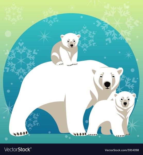 Стилизованный белый медведь