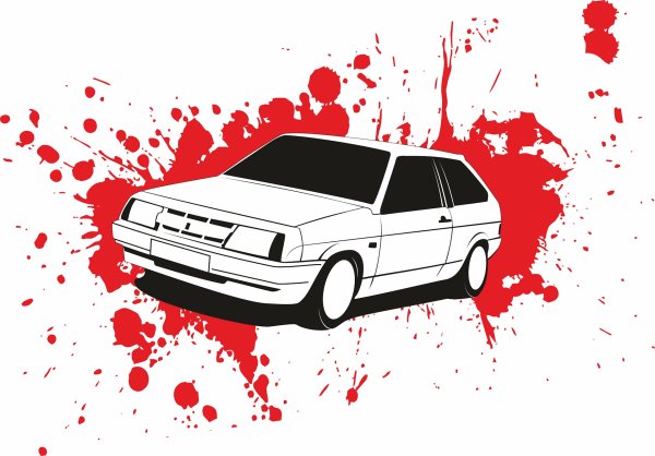 Лада 2114 вектор