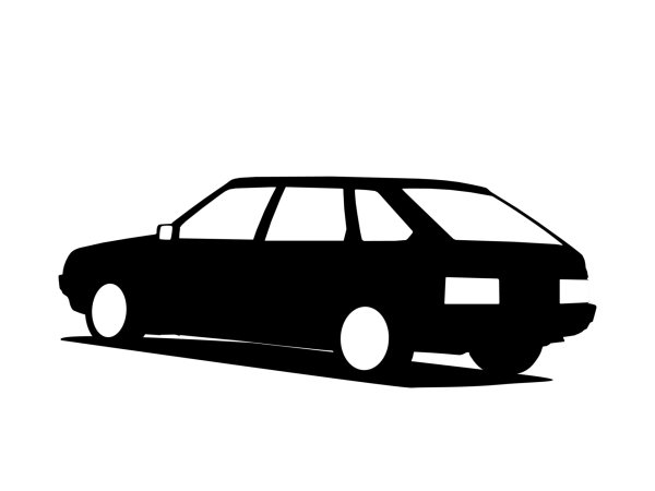 Стикер силуэт спереди ВАЗ 2108