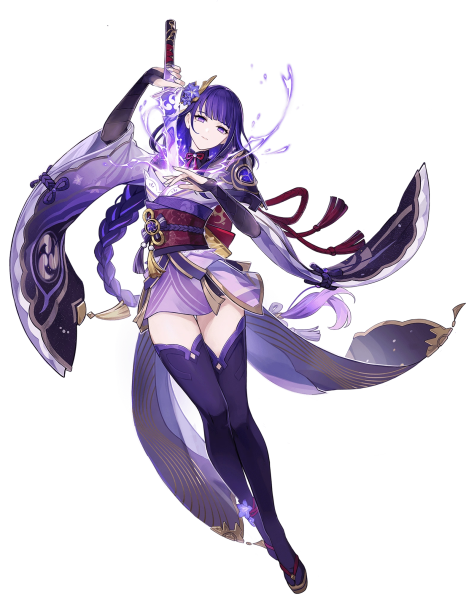 Стикеры Геншин Импакт Райден