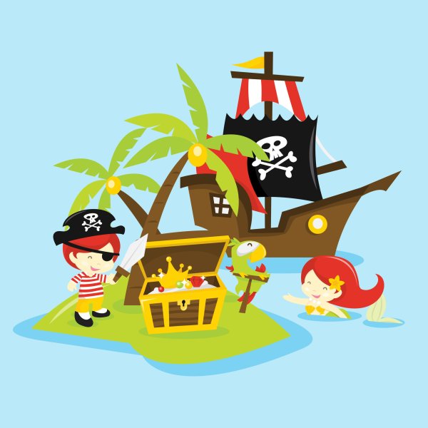 Стикеры остров сокровищ