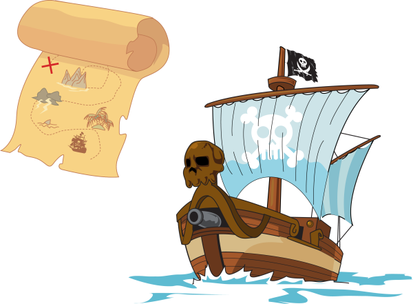 Наклейки остров сокровищ