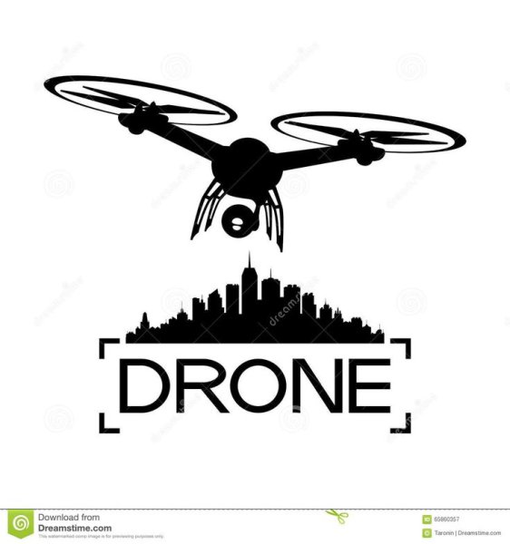 Квадрокоптер силуэт