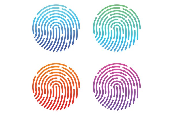 Отпечаток пальца синий