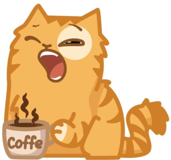 Кот персик Стикеры