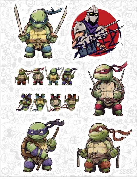 Наклейки Черепашки ниндзя