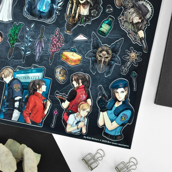 Стикеры резидент ивел 8