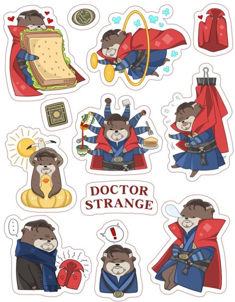 Наклейки с доктором Стрэнджем