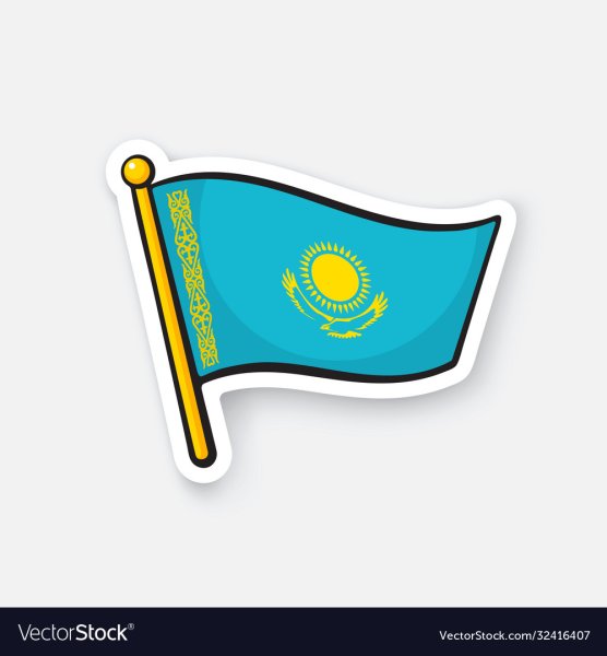 Флаг Казахстана наклейка