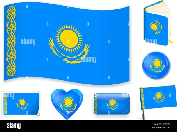 Флаг Казахстана для детей распечатать