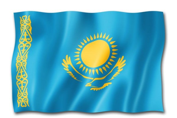 Флаг Казахстана смайлик