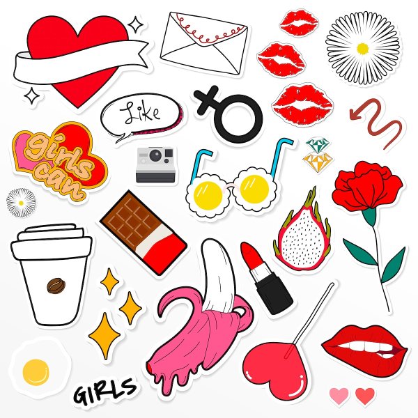 Значки Стикеры