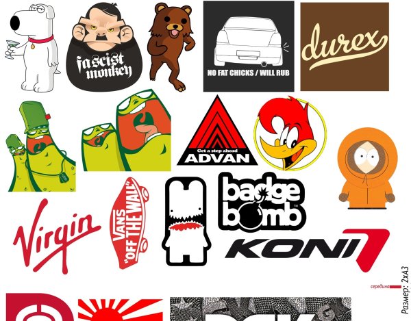 Стикеры с надписями