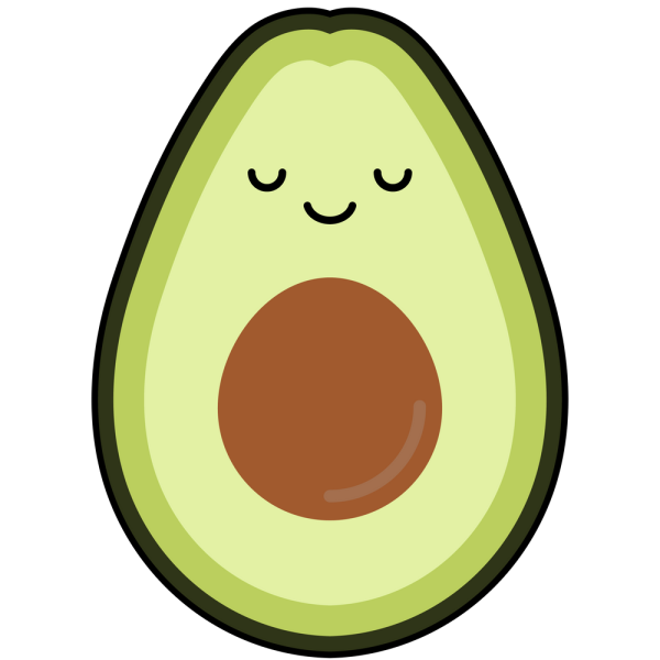 Надпись авокадо