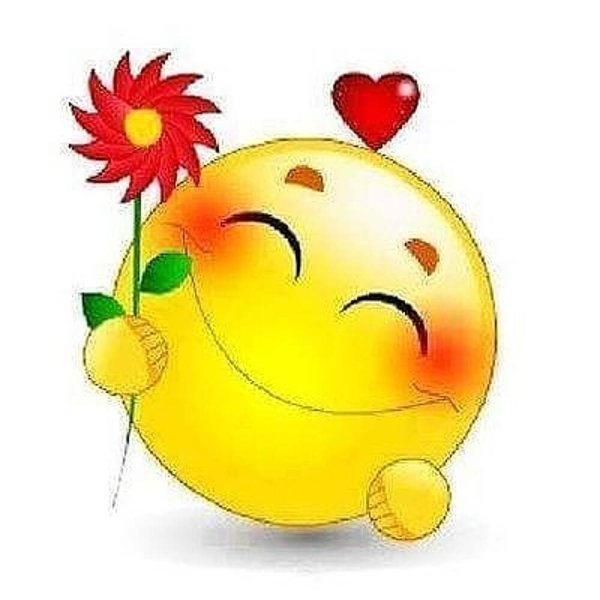 Красивые смайлики с цветами
