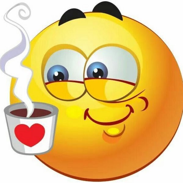 Смайлик с чашкой