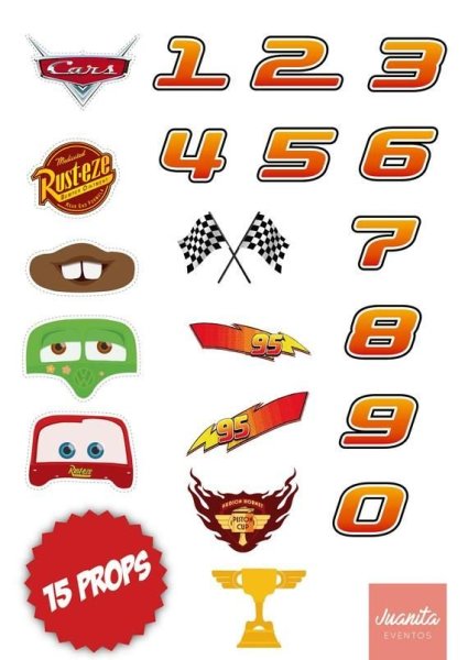 Наклейки молния Маккуин вектор