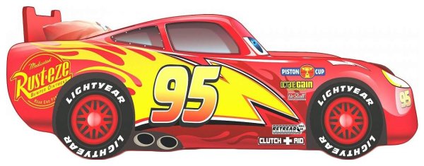 Тачки молния Маккуин сбоку