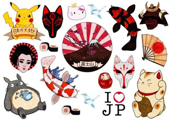 Японская кошка Манеки-неко арт