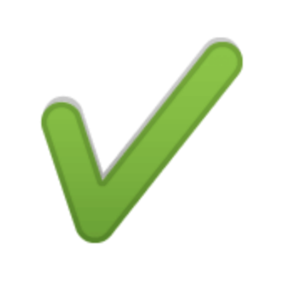 Красная галочка на белом фоне