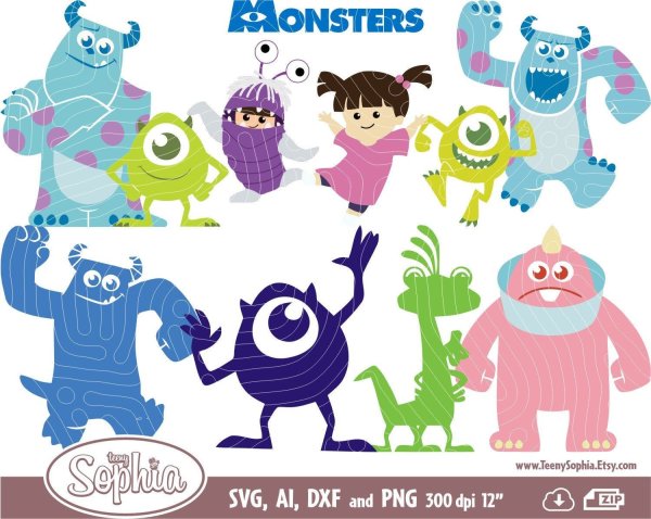 Корпорация монстров вектор