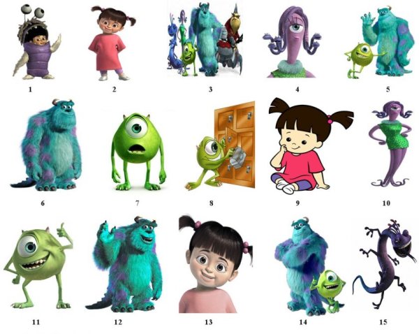 Герои мультика Корпорация монстров имена