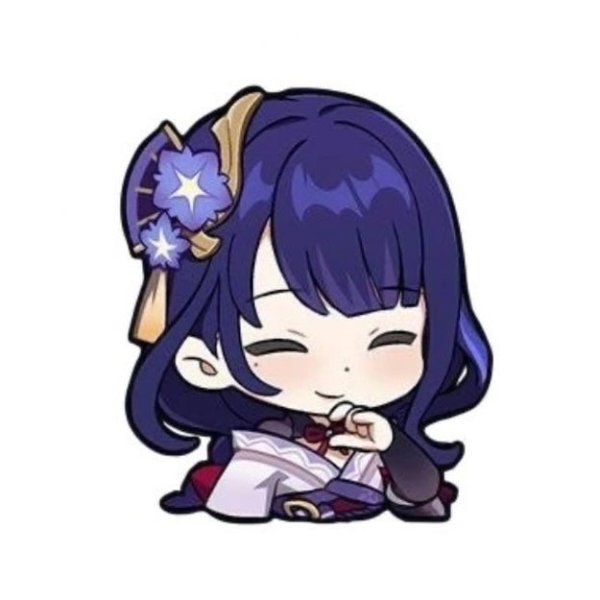 Чиби Райден Геншин Стикеры