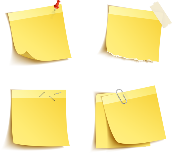Желтые Стикеры бумаги