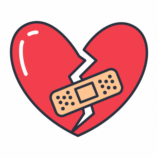 Разбитое сердце стикер