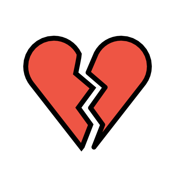 Разбитое сердце стикер