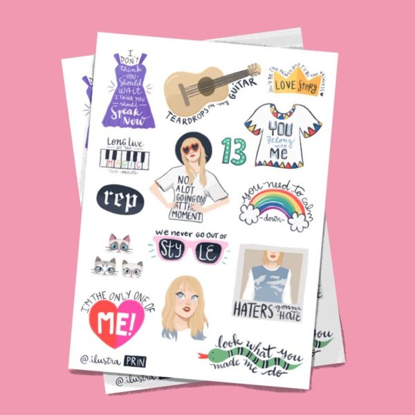 Тейлор Свифт наклейка на ноутбук