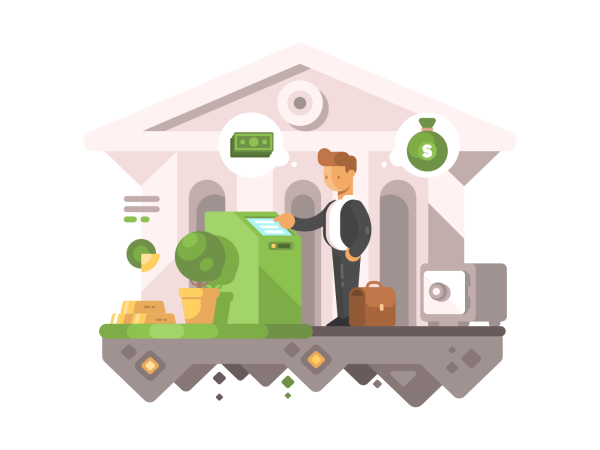 Человек банк вектор