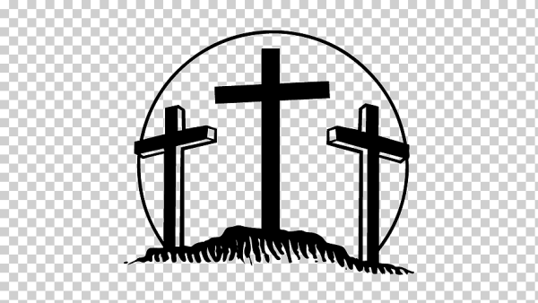 Силуэт Христа на кресте