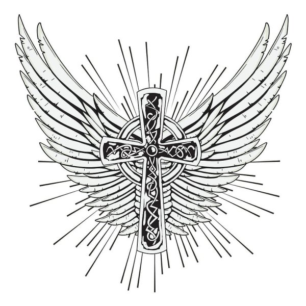 Крест тату эскиз