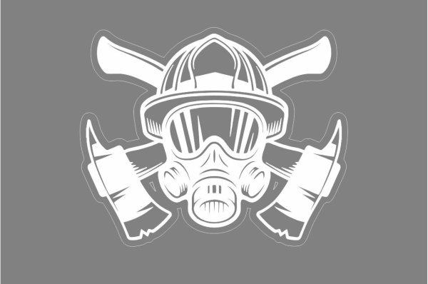 Наклейка на авто "пожарный"