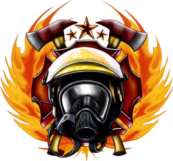 Наклейки на каску пожарного