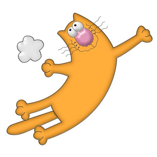 Довольный кот рисунок