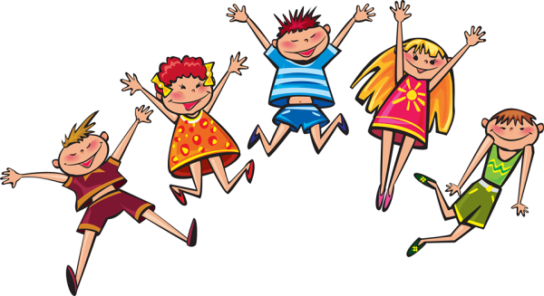 Дети в лагере на прозрачном фоне