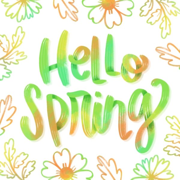 Привет Весна надпись