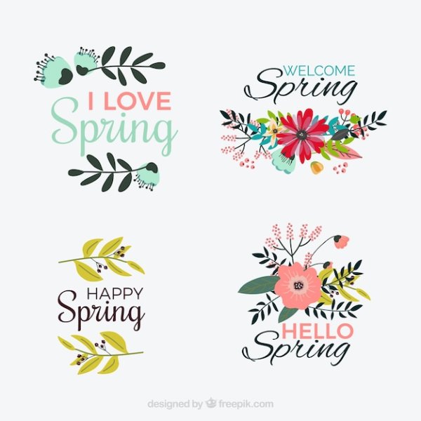 Наклейки с весной